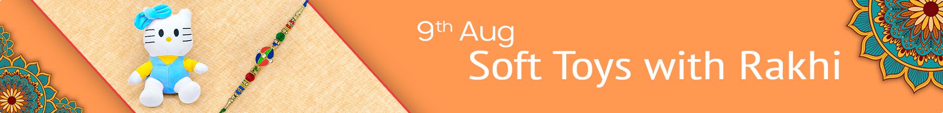 Order to Send Soft Toys with Rakhi Online