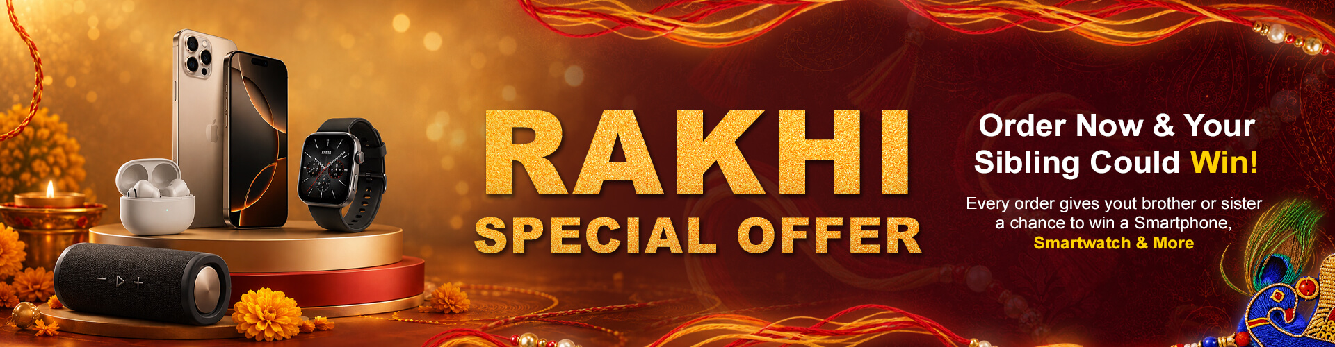 Send Rakhi Online Offer Banner